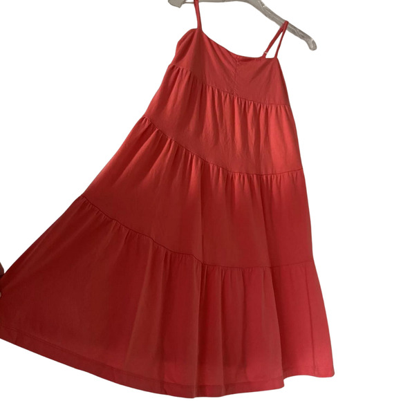 Cotton Tie Dress Spaghetti Strap Salmon Casual Women’s Size S by Old Navy Fresh - Picture 2 of 8